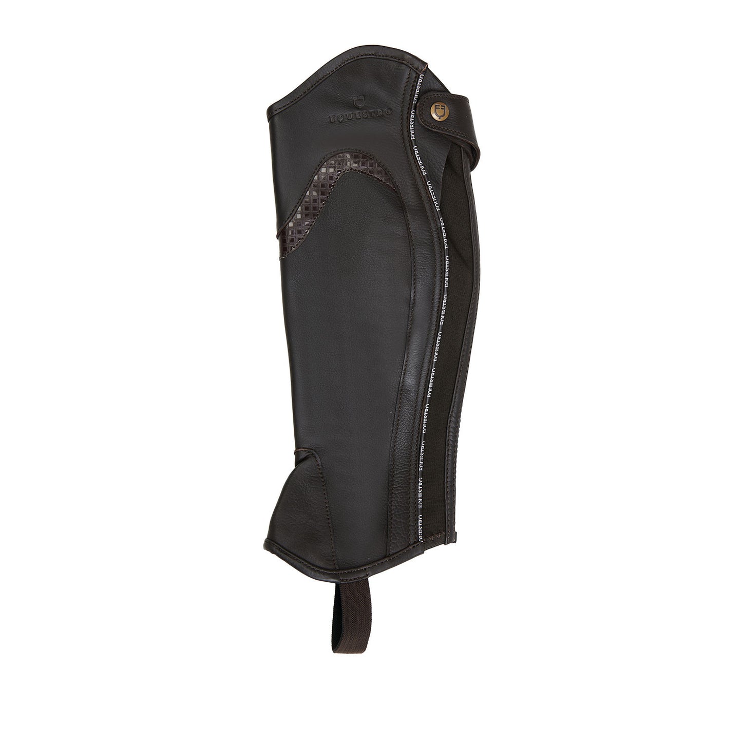 Polainas unisex de cuero con ribete en contraste Equestro - Marrón