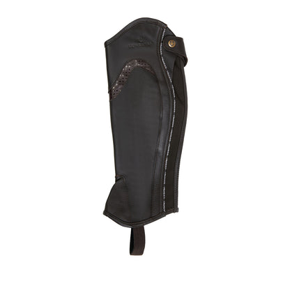 Polainas unisex de cuero con ribete en contraste Equestro - Marrón