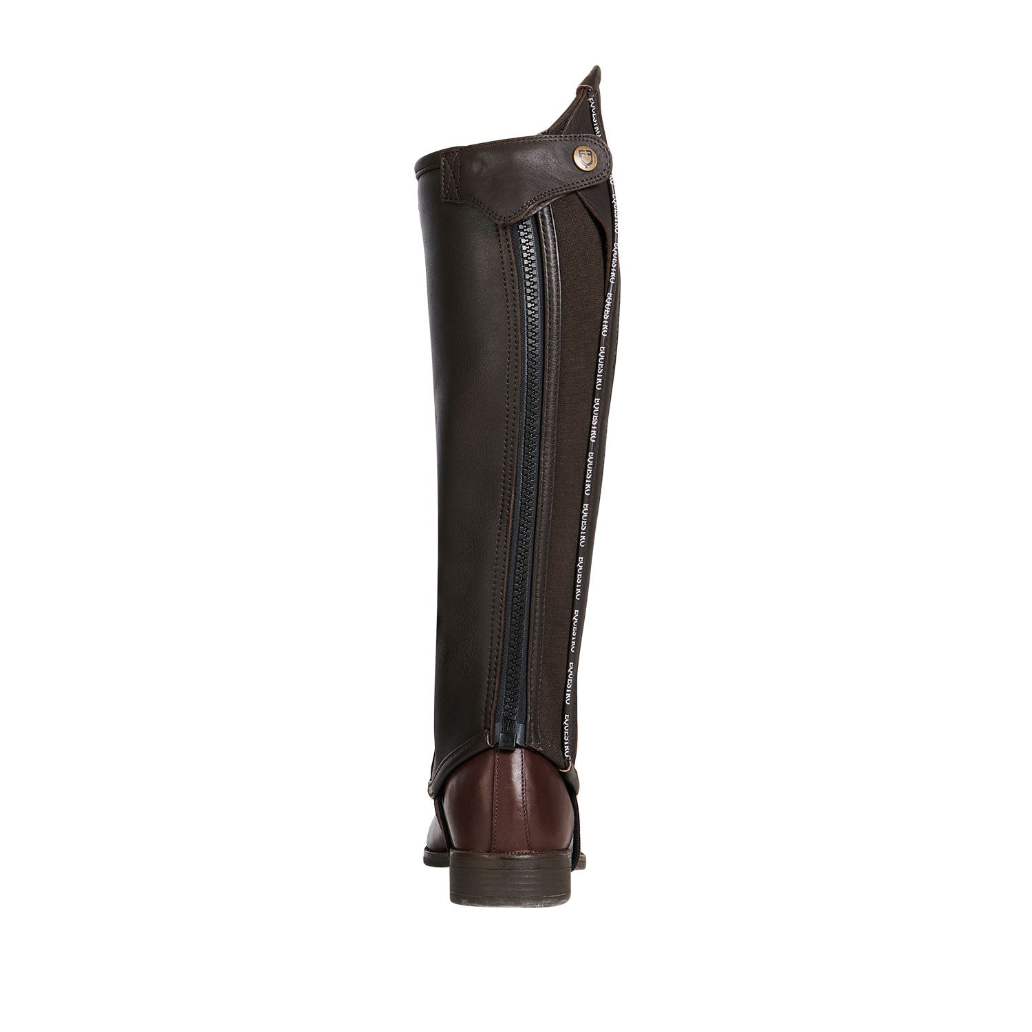 Polainas unisex de cuero con ribete en contraste Equestro - Marrón