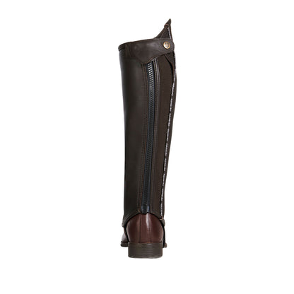 Polainas unisex de cuero con ribete en contraste Equestro - Marrón