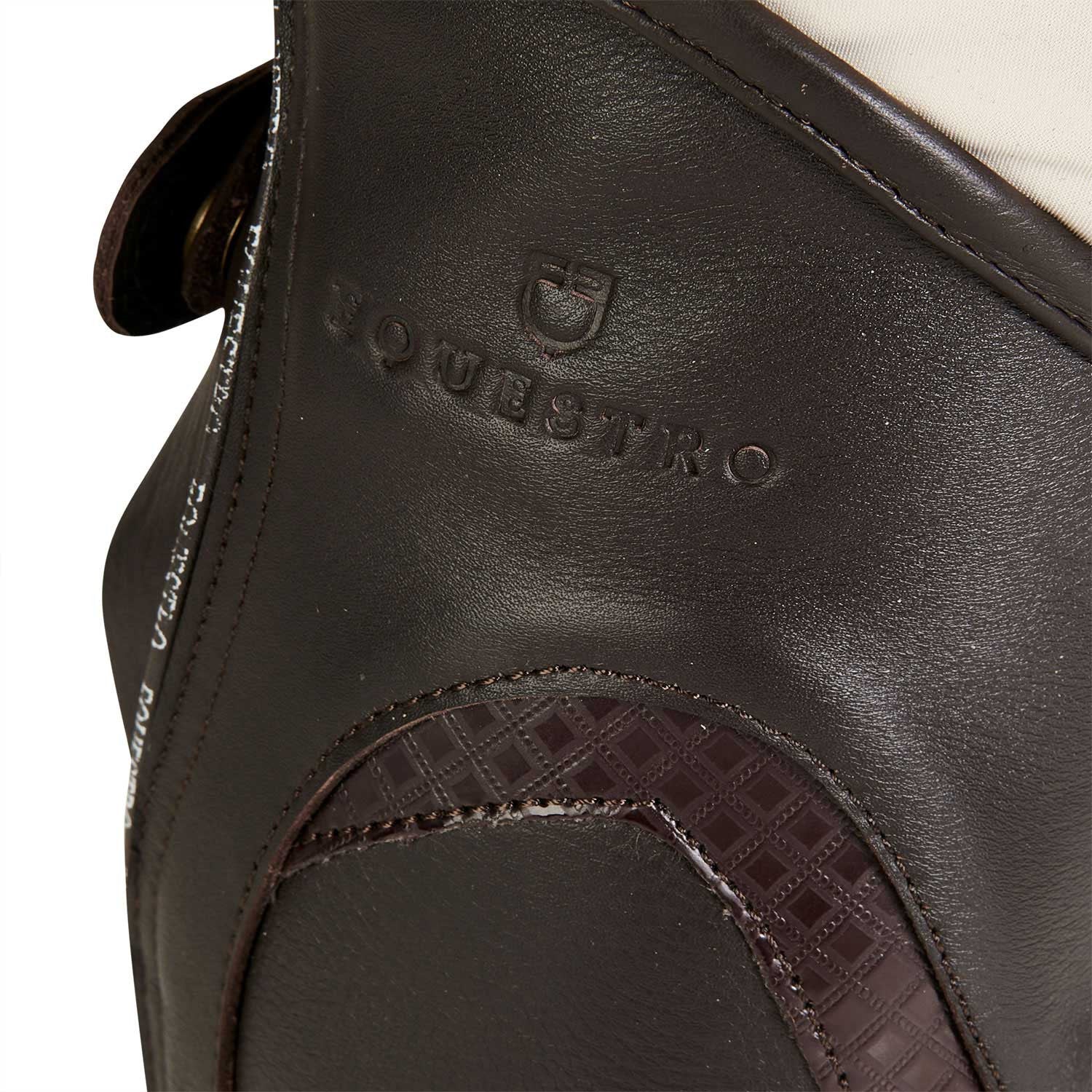 Polainas unisex de cuero con ribete en contraste Equestro - Marrón