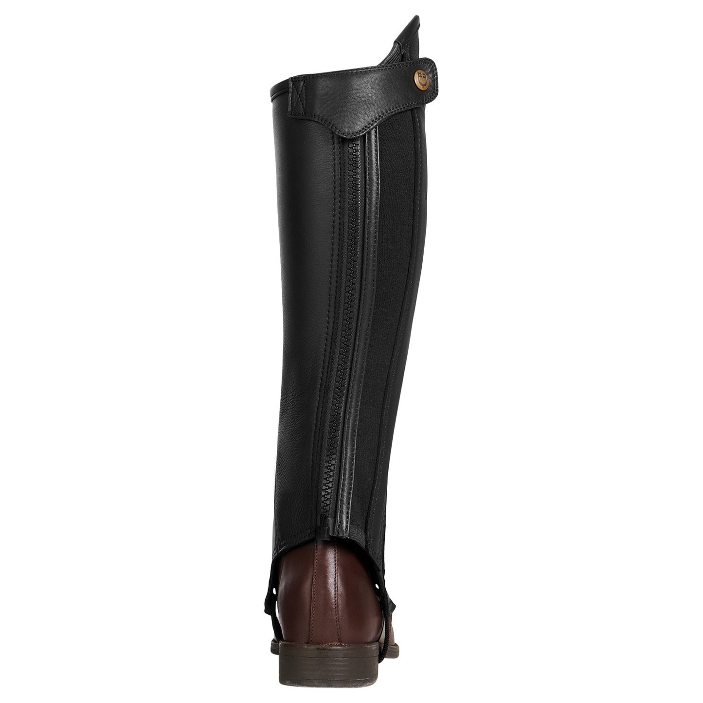 Polainas unisex de cuero de alta calidad Equestro - Negro