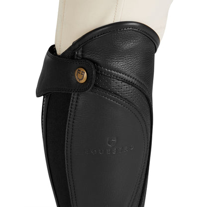 Polainas unisex de cuero de alta calidad Equestro - Negro