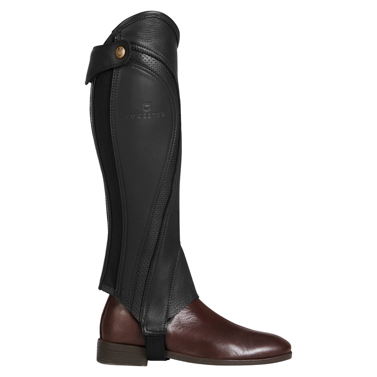 Polainas unisex de cuero de alta calidad Equestro - Marrón