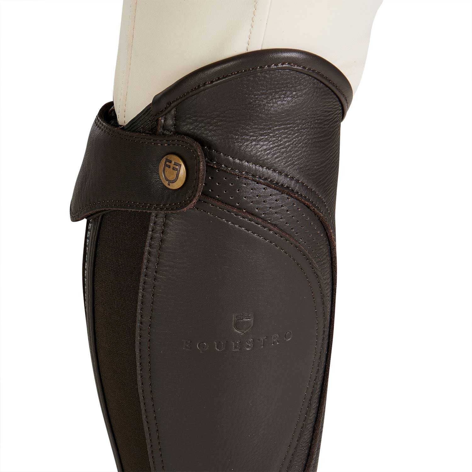 Polainas unisex de cuero de alta calidad Equestro - Marrón