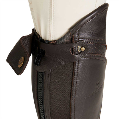 Polainas unisex de cuero de alta calidad Equestro - Marrón