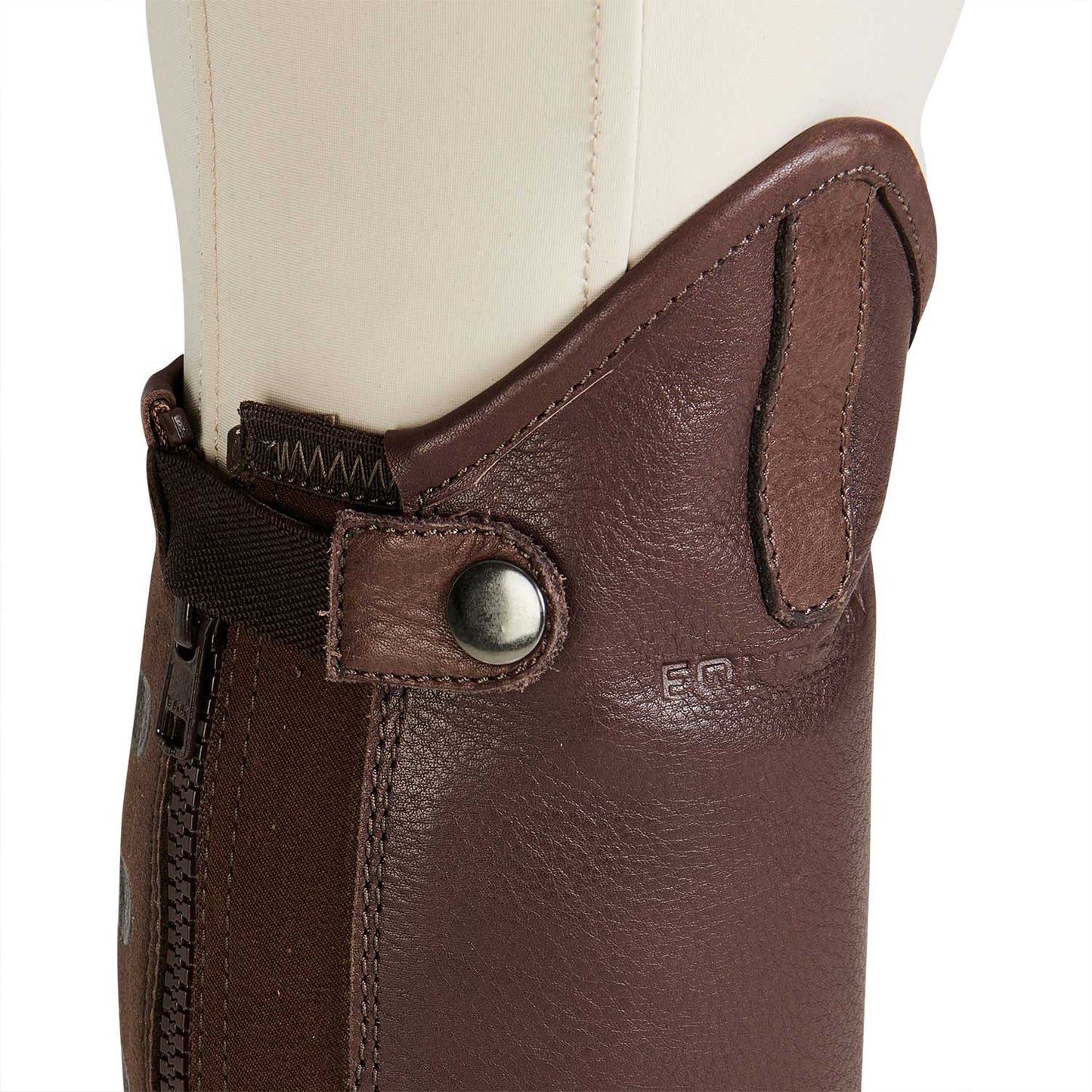 Polainas unisex con agarre de silicona Equestro - Marrón