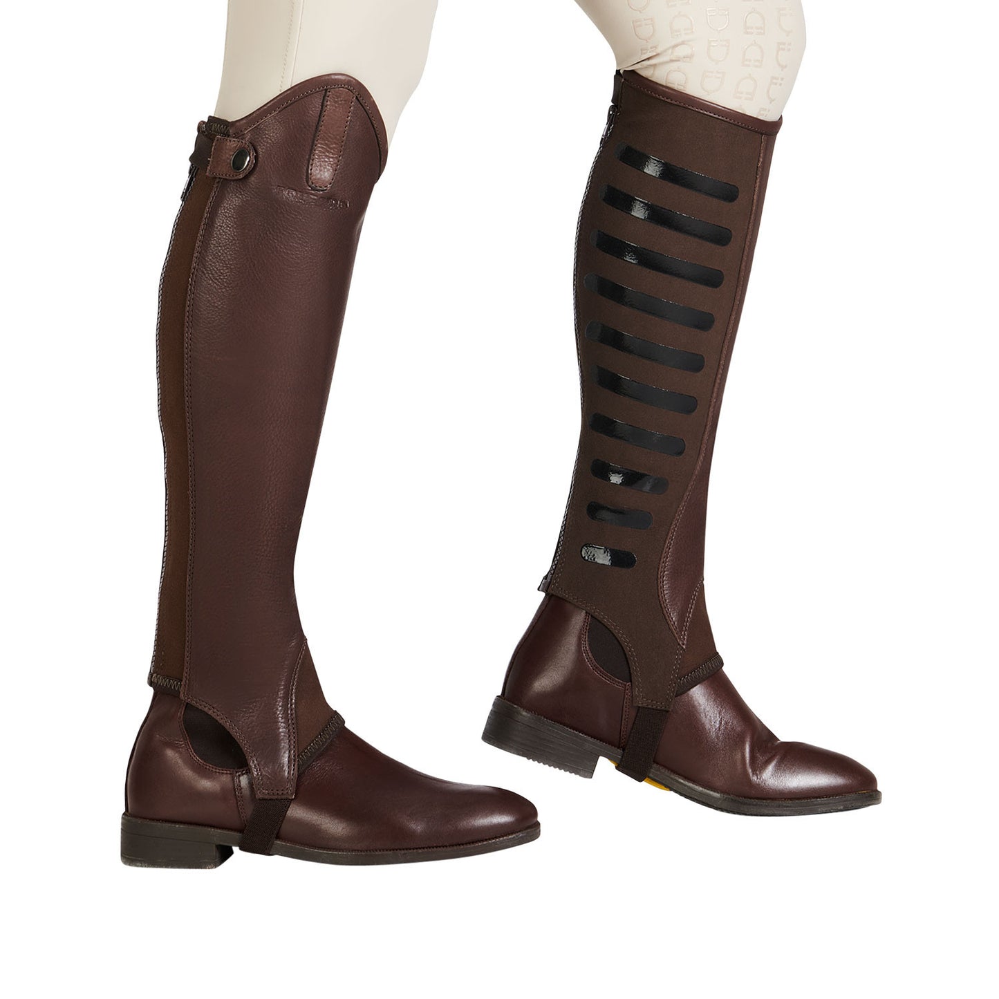 Polainas unisex con agarre de silicona Equestro - Marrón