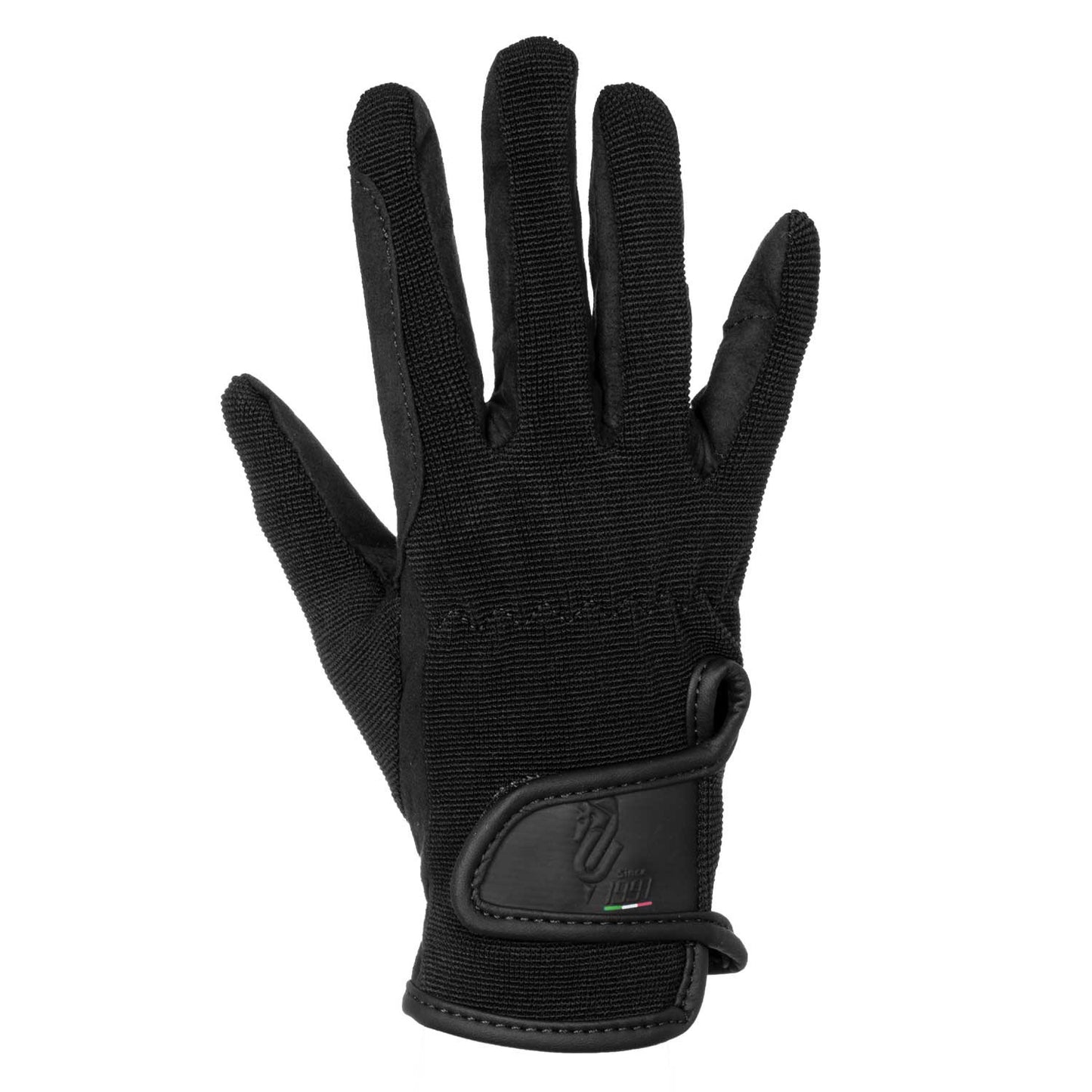 Guantes piel sintética amara Umbria Equitazione - Negro