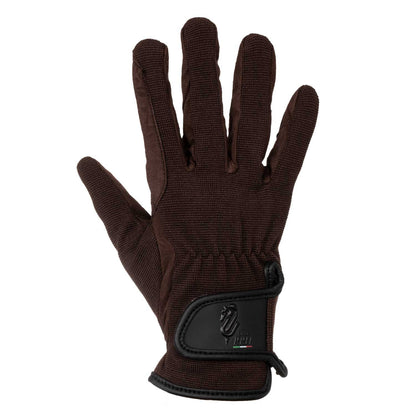Guantes piel sintética amara Umbria Equitazione - Marrón