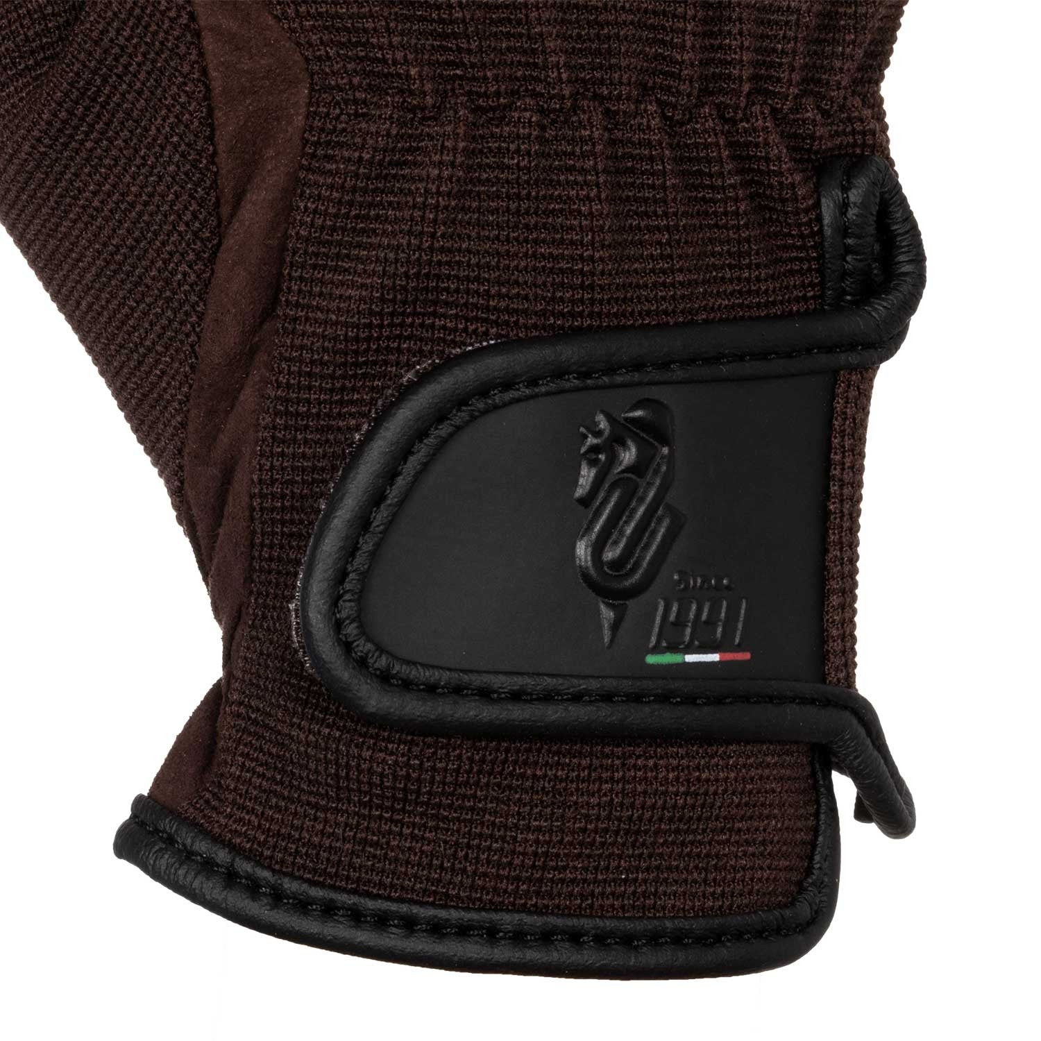 Guantes piel sintética amara Umbria Equitazione - Marrón