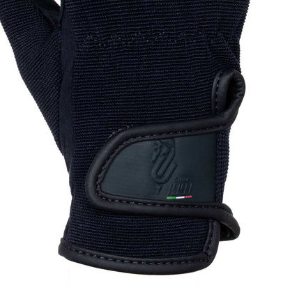 Guantes piel sintética amara Umbria Equitazione - Azul marino
