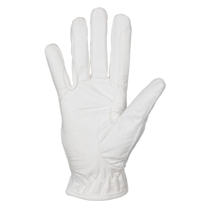 Guantes piel sintética amara Umbria Equitazione - Blanco