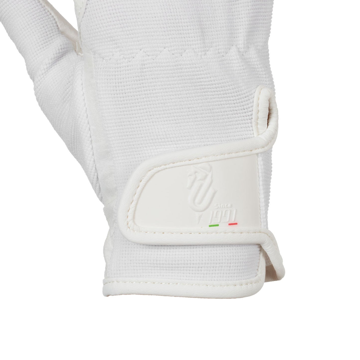 Guantes piel sintética amara Umbria Equitazione - Blanco
