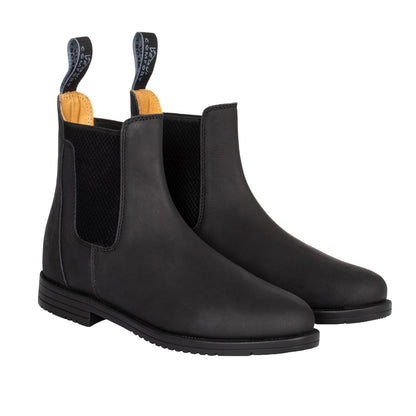 Botines jodhpur de cuero con elástico lateral Equicomfort - Negro