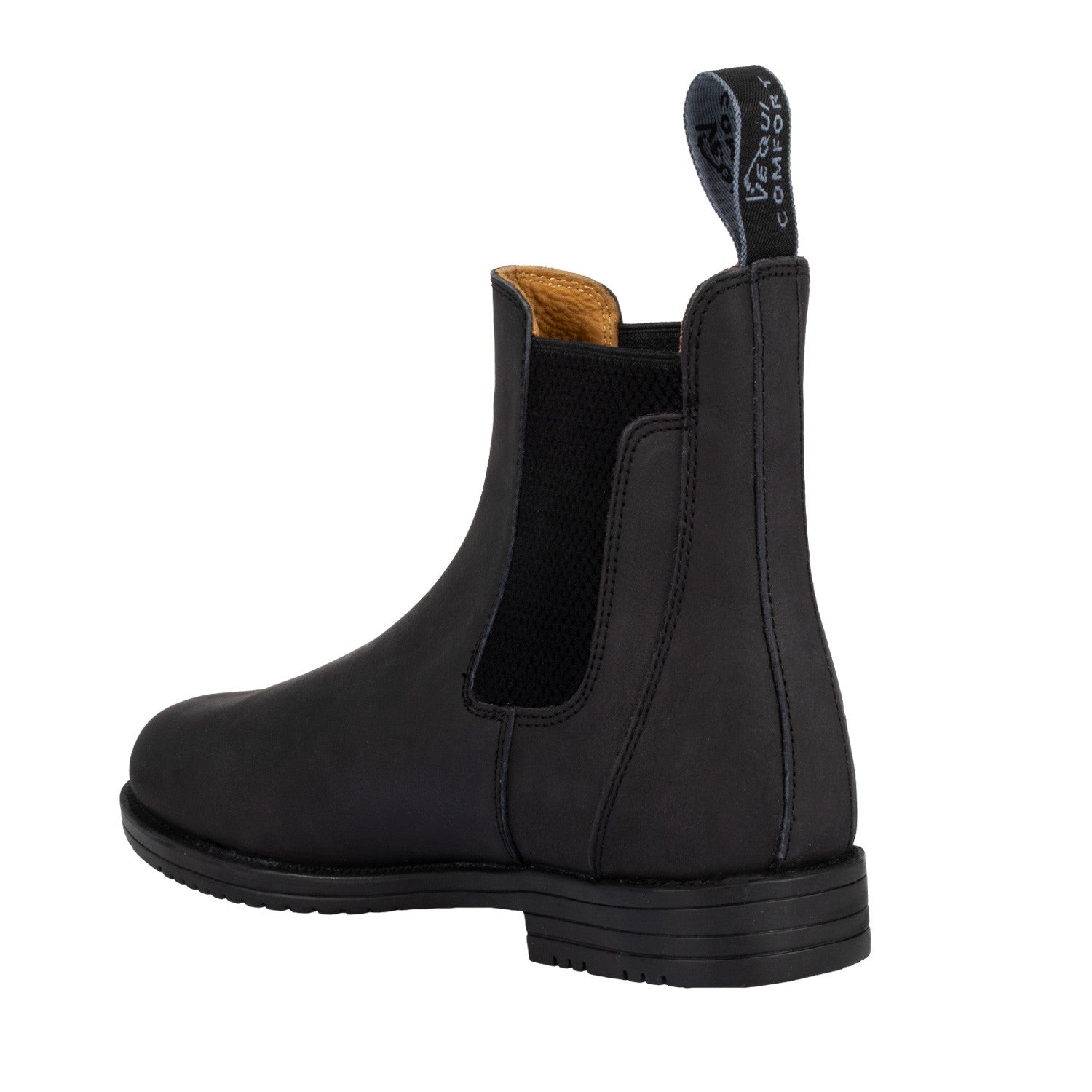 Botines jodhpur de cuero con elástico lateral Equicomfort - Negro
