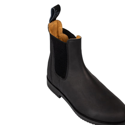 Botines jodhpur de cuero con elástico lateral Equicomfort - Negro