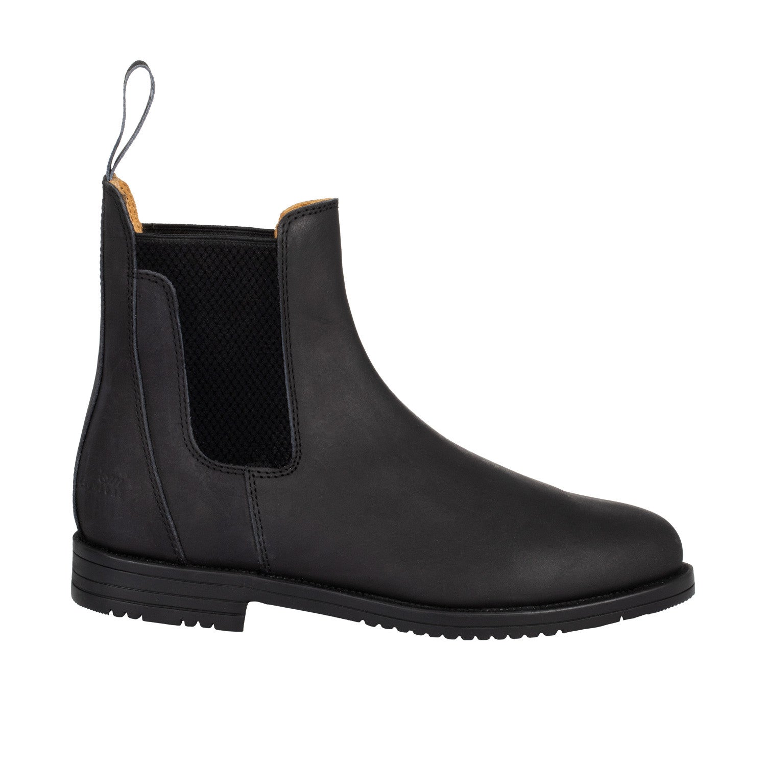Botines jodhpur de cuero con elástico lateral Equicomfort - Negro