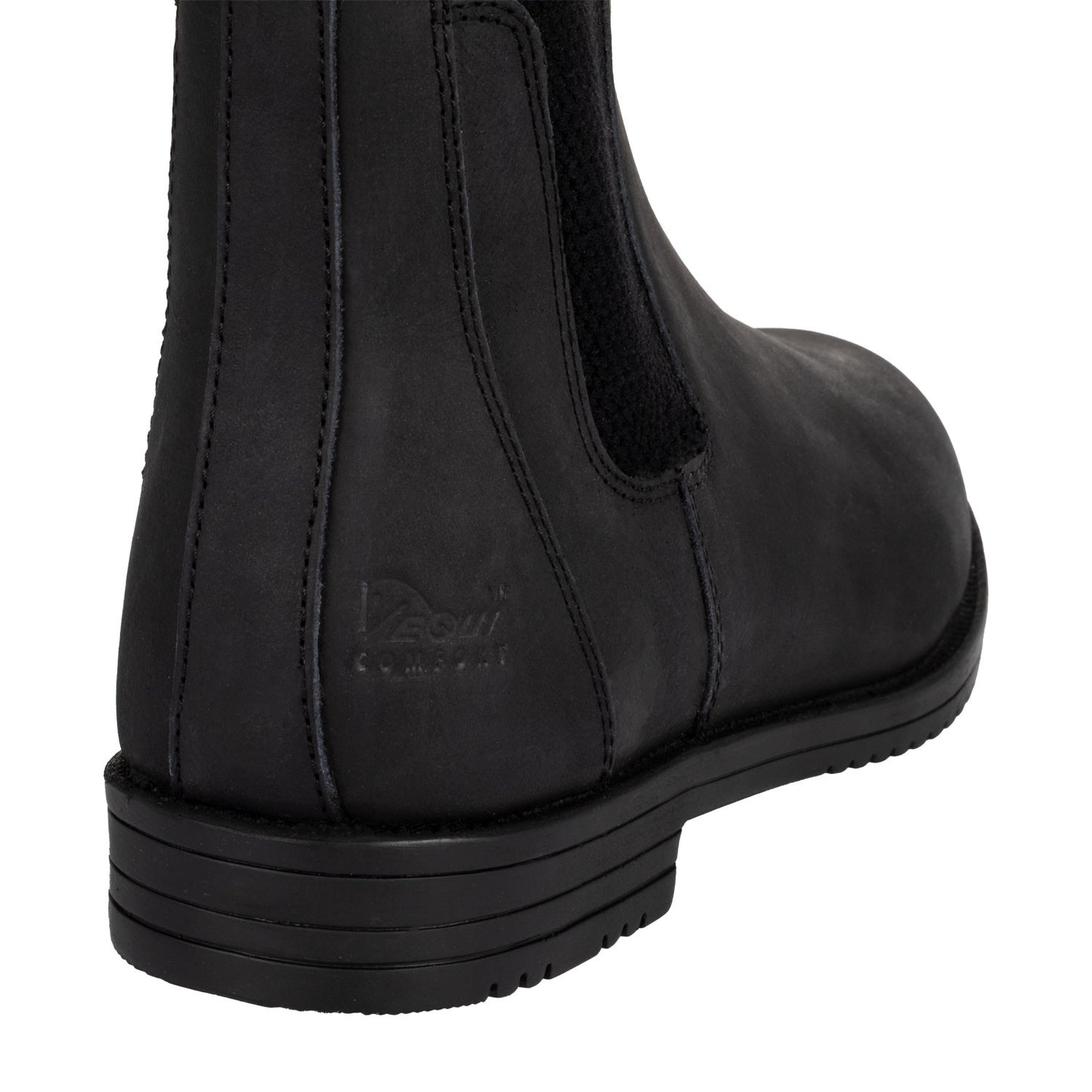 Botines jodhpur de cuero con elástico lateral Equicomfort - Negro