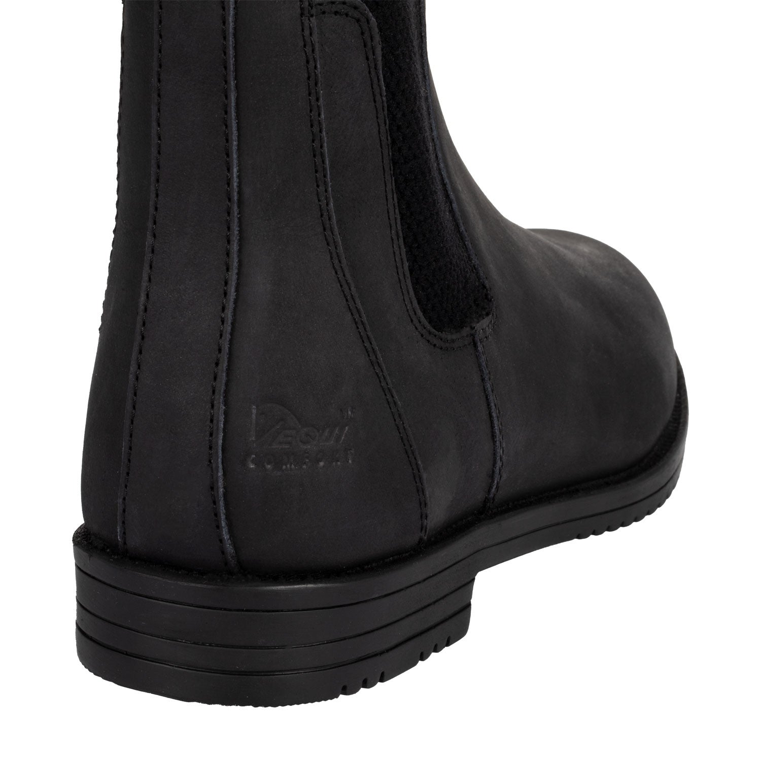Botines jodhpur de cuero con elástico lateral Equicomfort - Negro