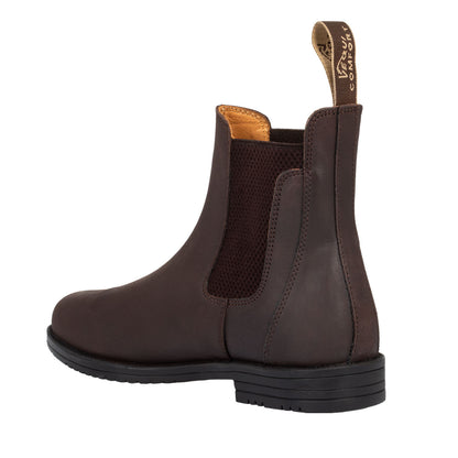 Botines jodhpur de cuero con elástico lateral Equicomfort - Marrón oscuro