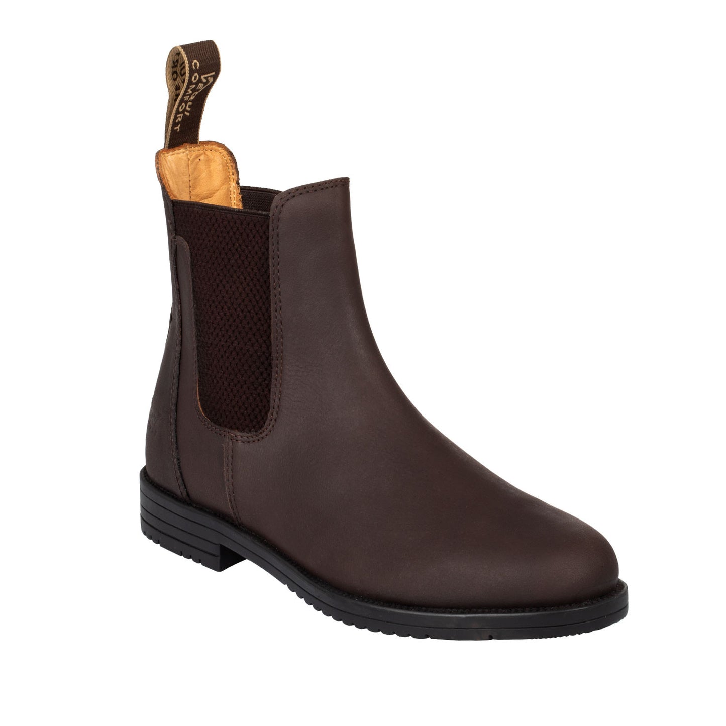 Botines jodhpur de cuero con elástico lateral Equicomfort - Marrón oscuro