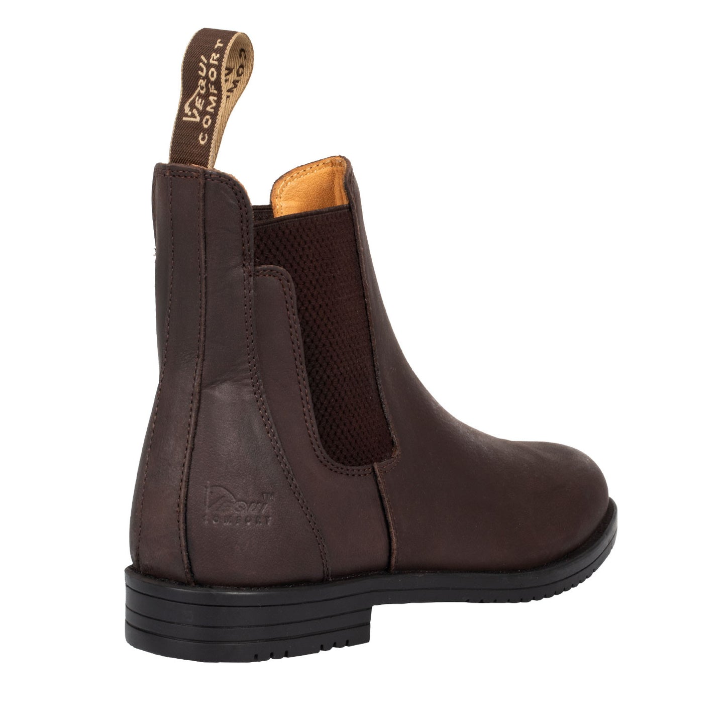 Botines jodhpur de cuero con elástico lateral Equicomfort - Marrón oscuro