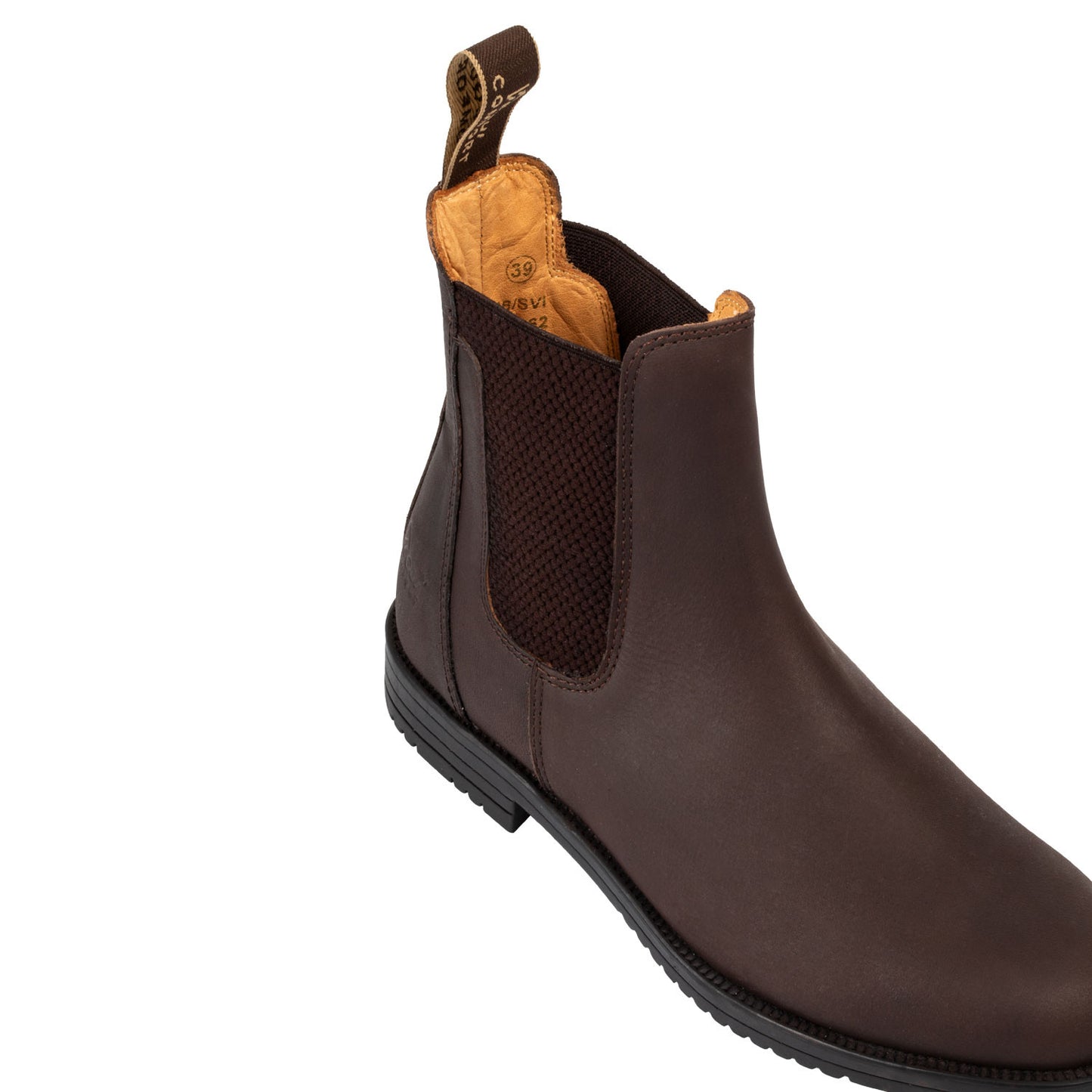 Botines jodhpur de cuero con elástico lateral Equicomfort - Marrón oscuro