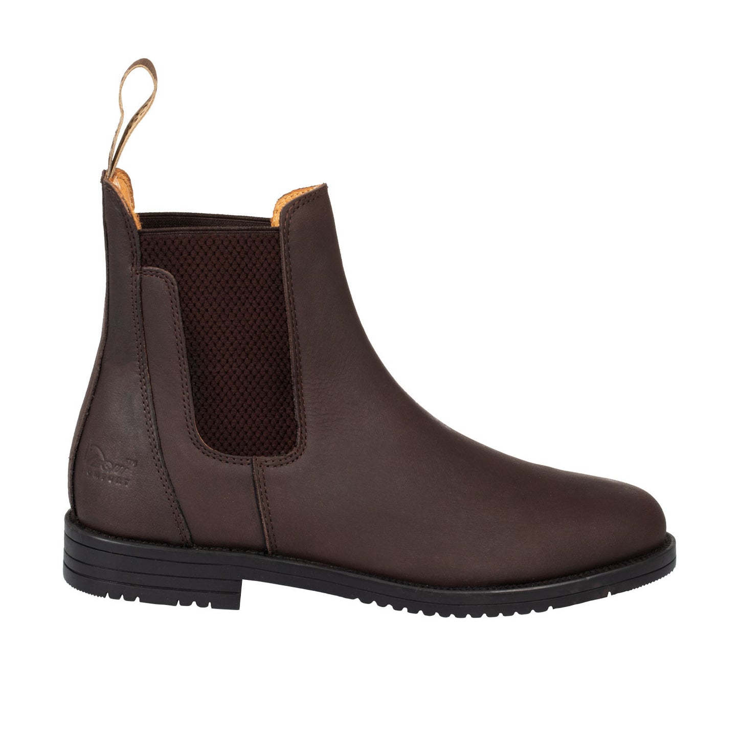 Botines jodhpur de cuero con elástico lateral Equicomfort - Marrón oscuro