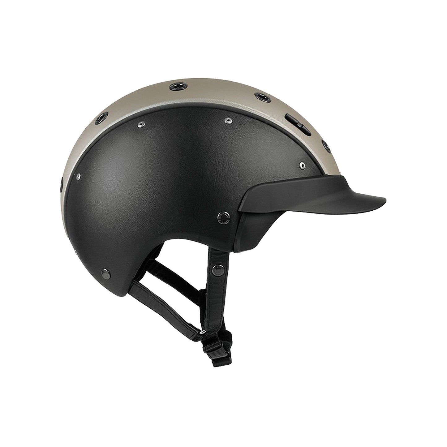 Casco master 6 piel lateral y gamuza en el centro - Black/Titanium