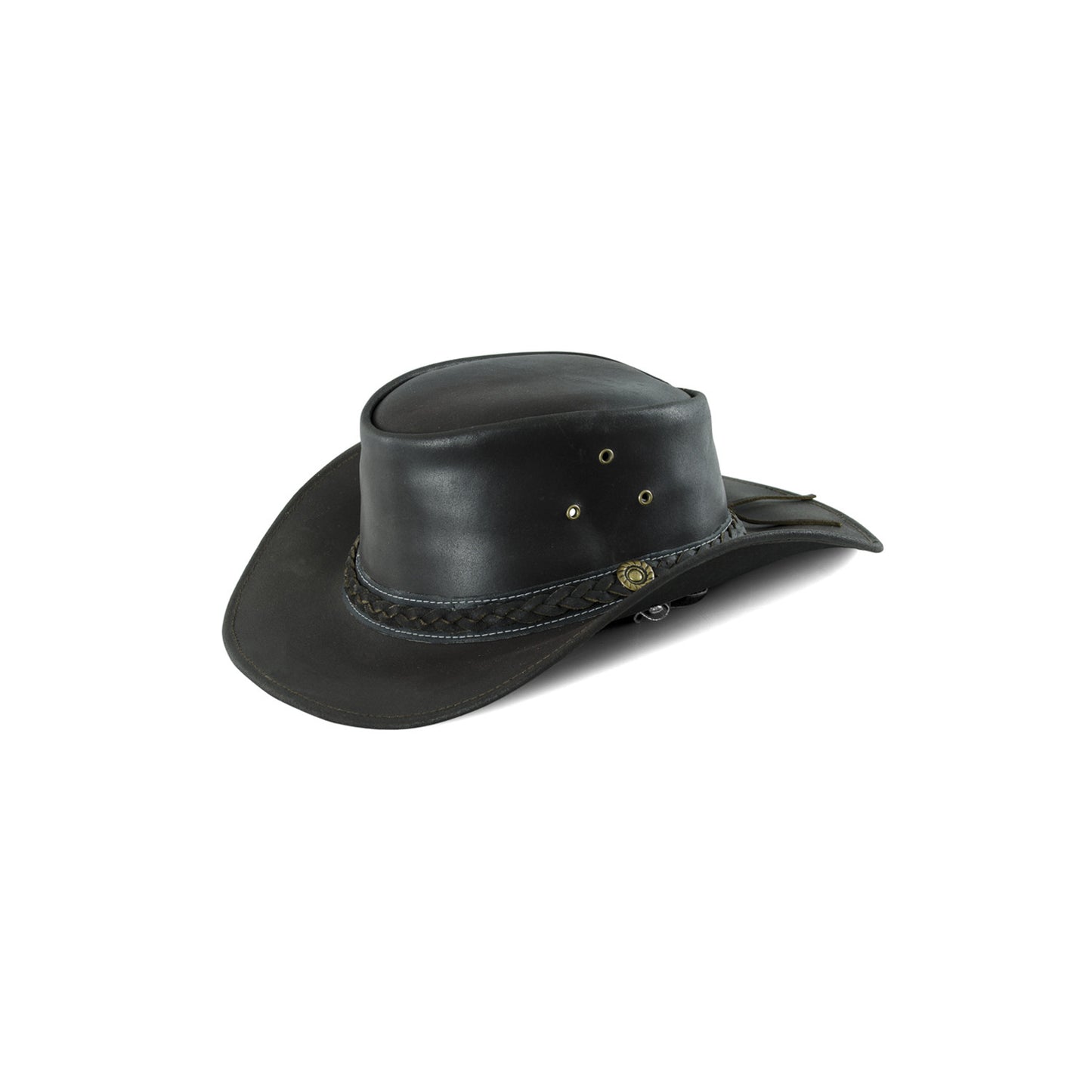 Sombrero de cuero modelo "Braid" Lakota