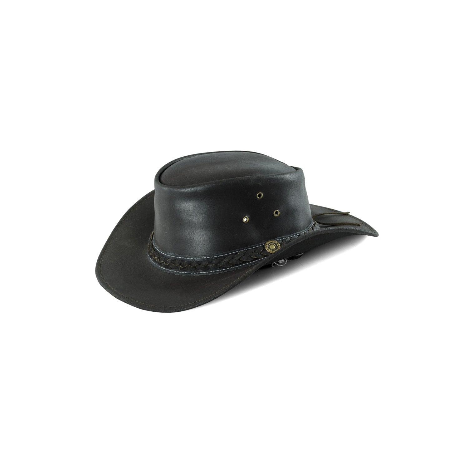 Sombrero de cuero modelo "Braid" Lakota