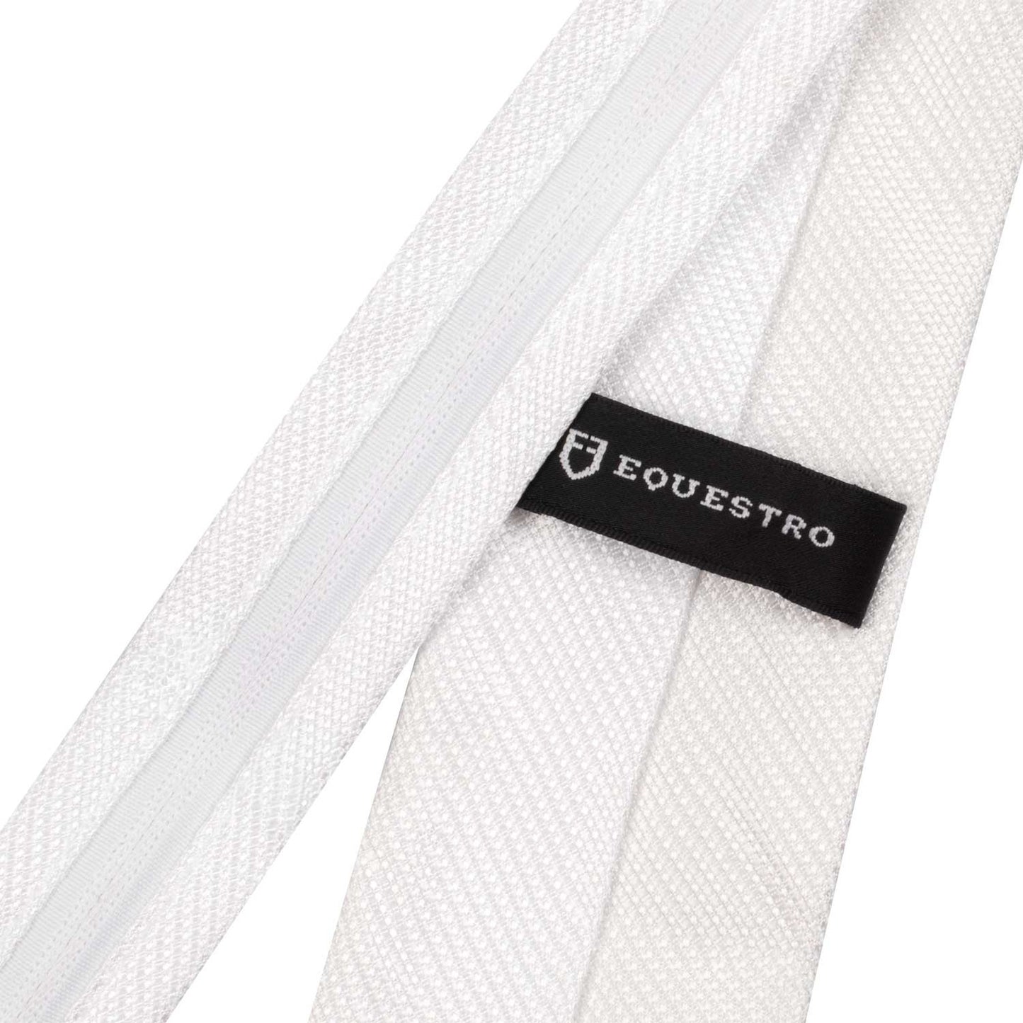 Corbata de concurso cuadrada en nido de abeja Equestro - Blanco