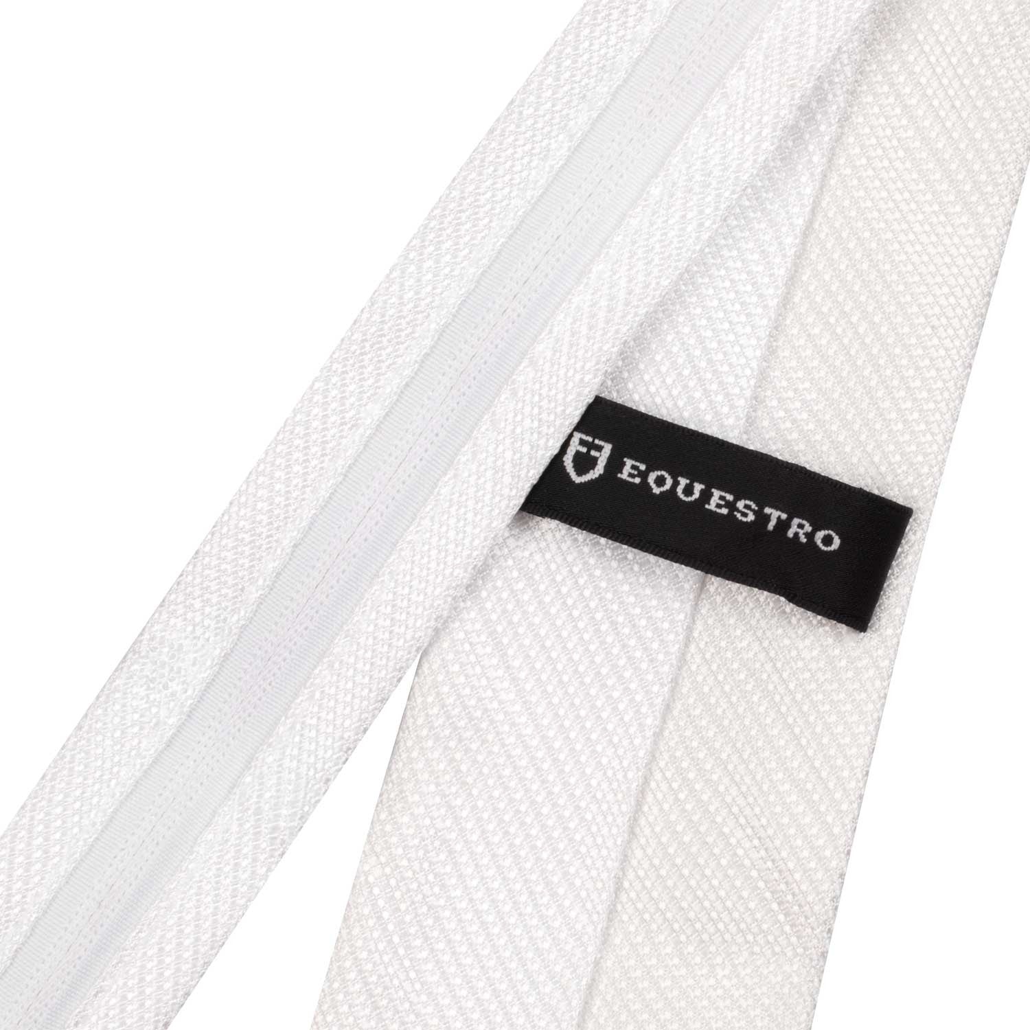 Corbata de concurso cuadrada en nido de abeja Equestro - Blanco