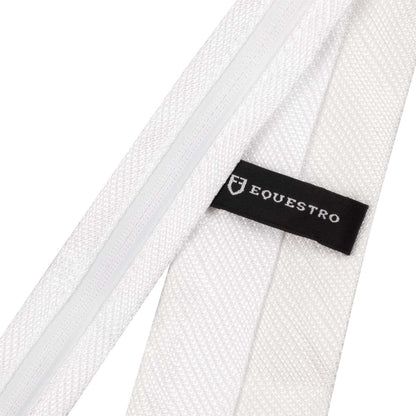 Corbata de concurso cuadrada en nido de abeja Equestro - Blanco