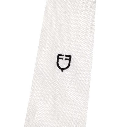 Corbata de concurso cuadrada en nido de abeja Equestro - Blanco