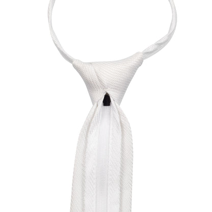 Corbata de concurso cuadrada en nido de abeja Equestro - Blanco