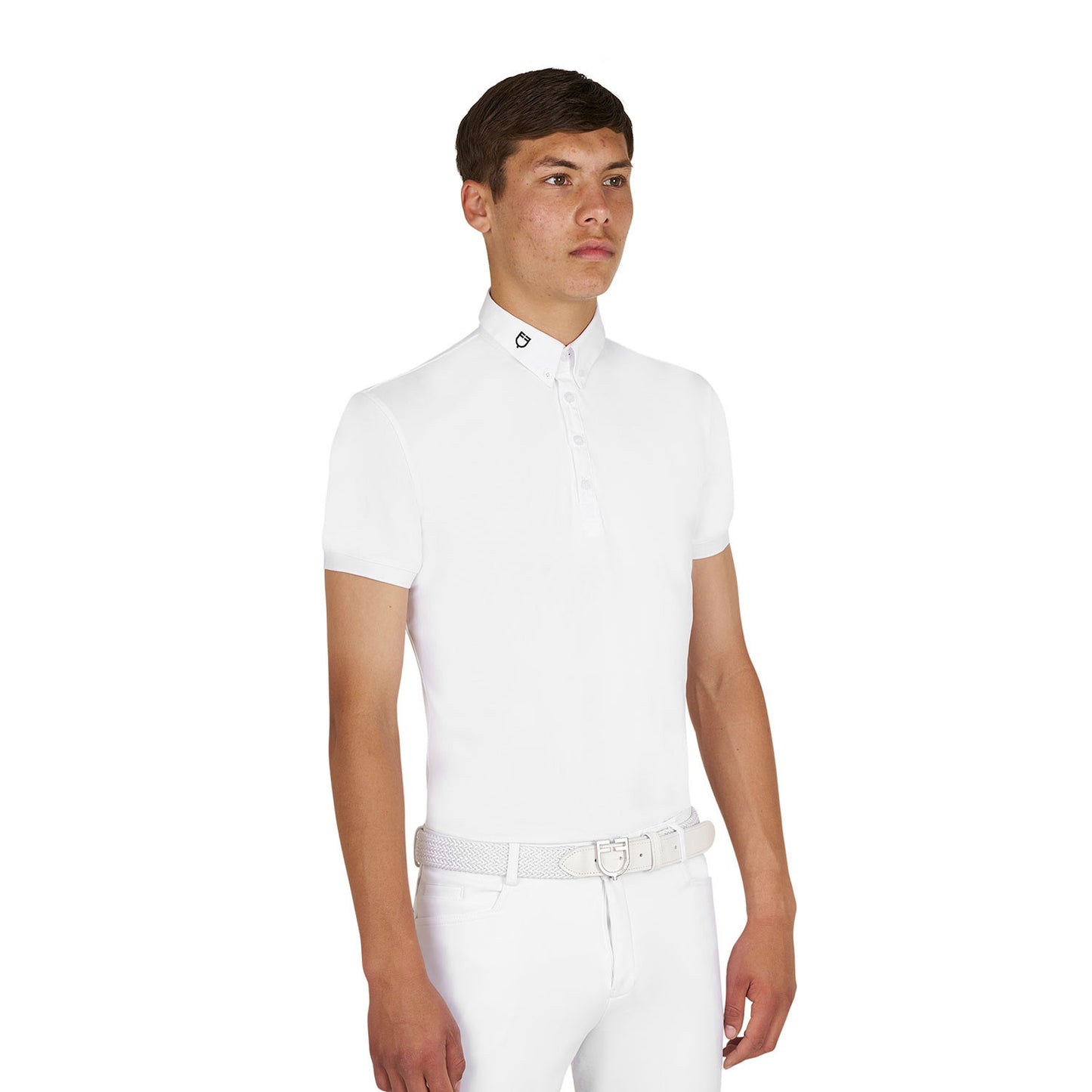 Polo de hombre de competición en tejido técnico transpirable Equestro