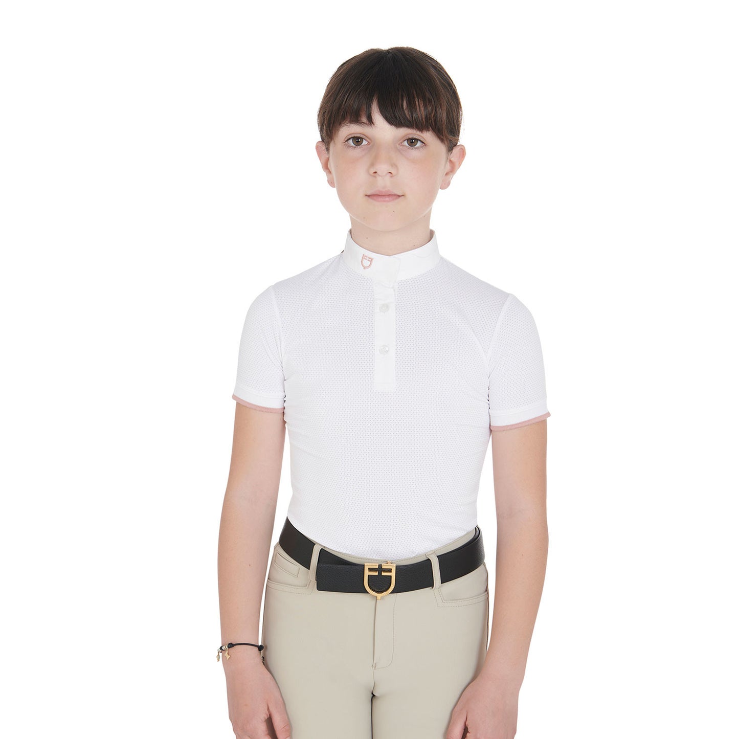 Polo para niña de concurso slim fit transpirable Equestro