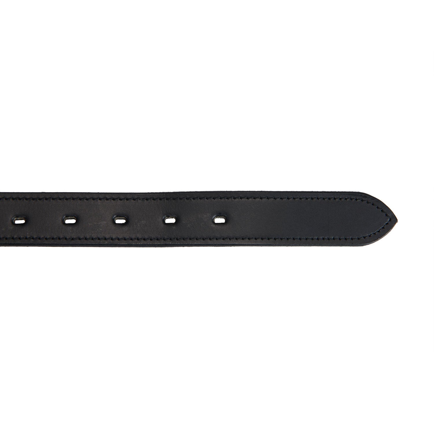 Cinturón de cuero con detalles de ribete Equestro - Black/Silver