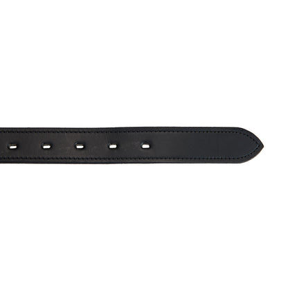 Cinturón de cuero con detalles de ribete Equestro - Black/Silver