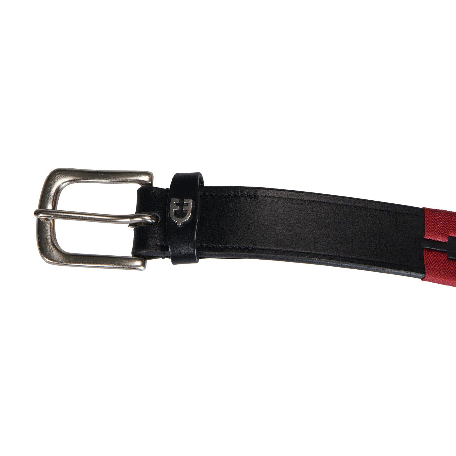 Cinturón de cuero con motivo Southwest Equestro - Black/Blue/Burgundy