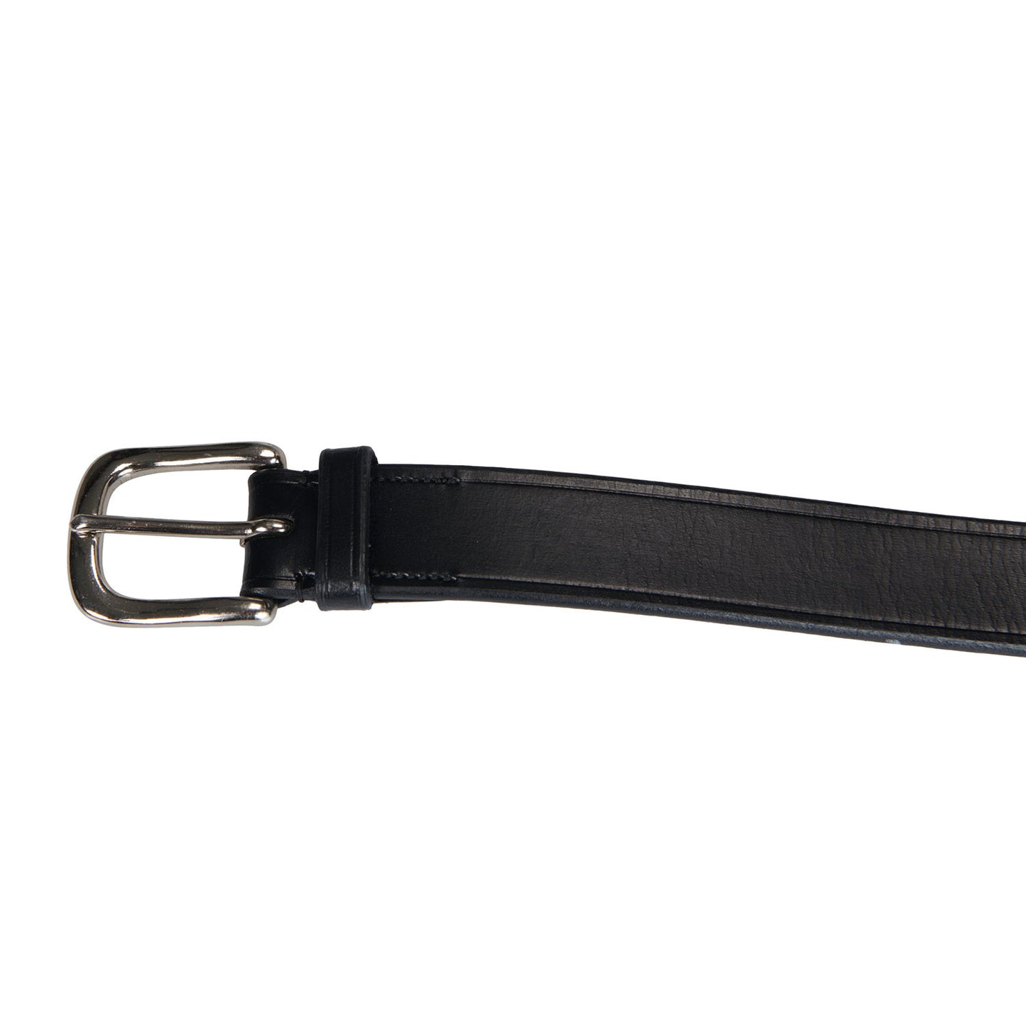 Cinturón de cuero con bordados en blanco y negro Equestro - Negro