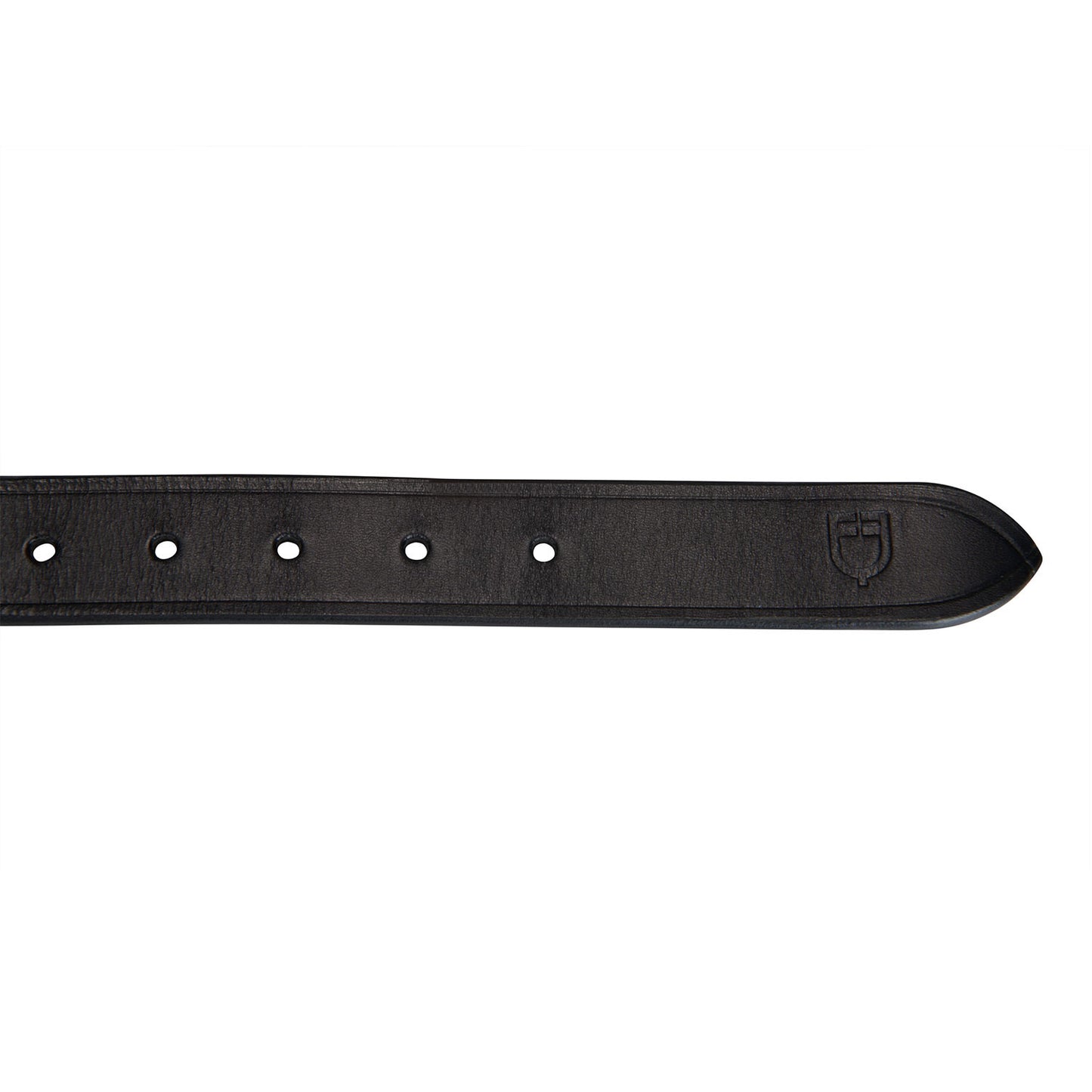 Cinturón de cuero con bordados en blanco y negro Equestro - Negro