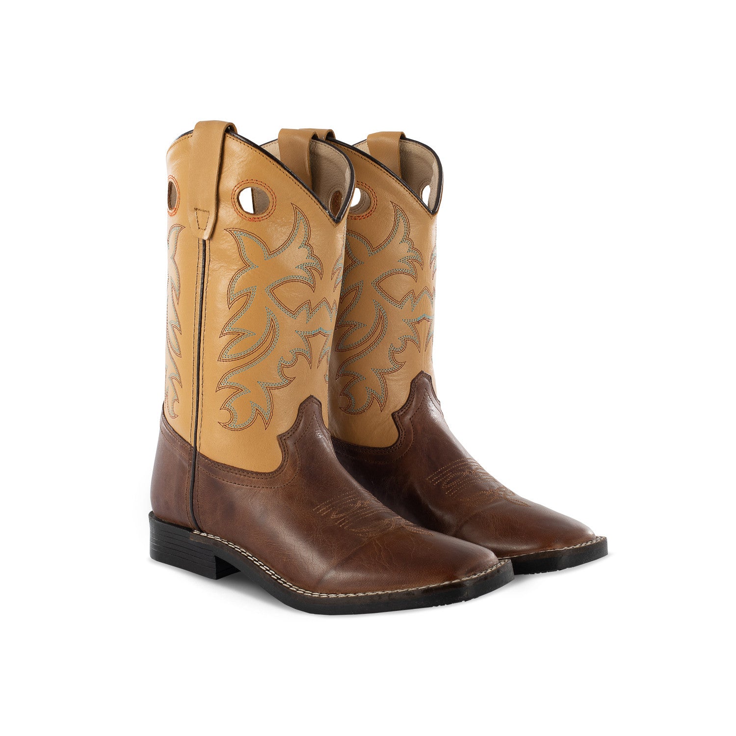 Botas western para niño modelo square brown/cognac Pool's