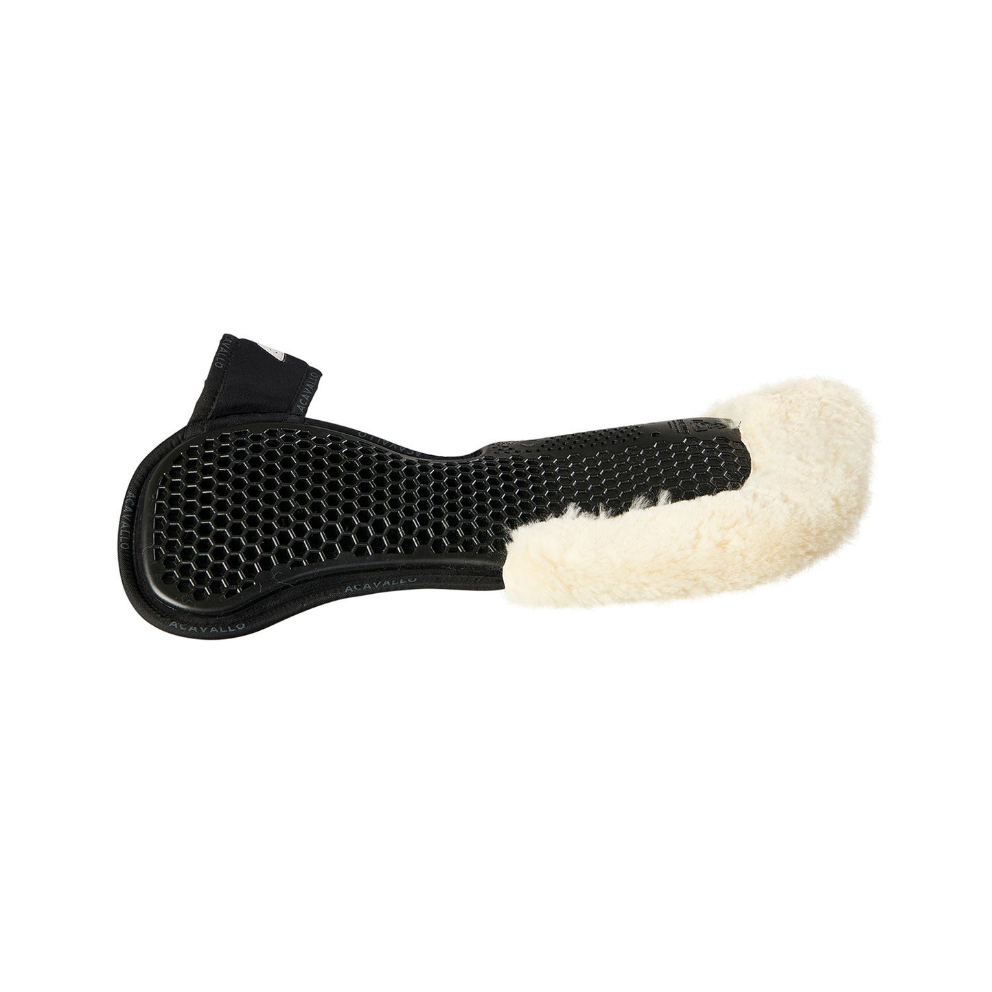 Compensador MF-S WFS con gamuza de oveja posterior, gel hexagonal, alza delantera Acavallo - Negro