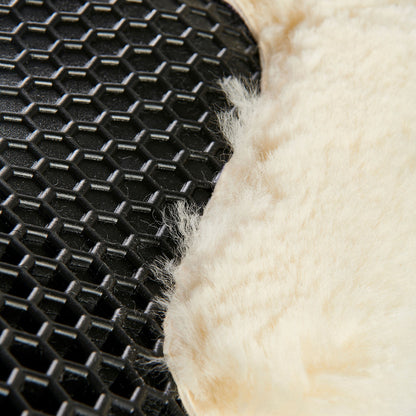 Compensador MF-S WFS con gamuza de oveja posterior, gel hexagonal, alza delantera Acavallo - Negro