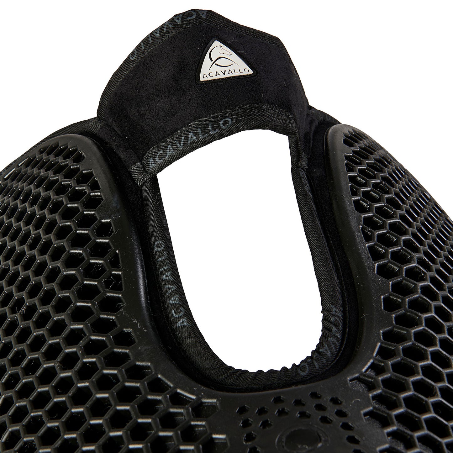 Compensador MF-S WFS con gamuza de oveja posterior, gel hexagonal, alza delantera Acavallo - Negro
