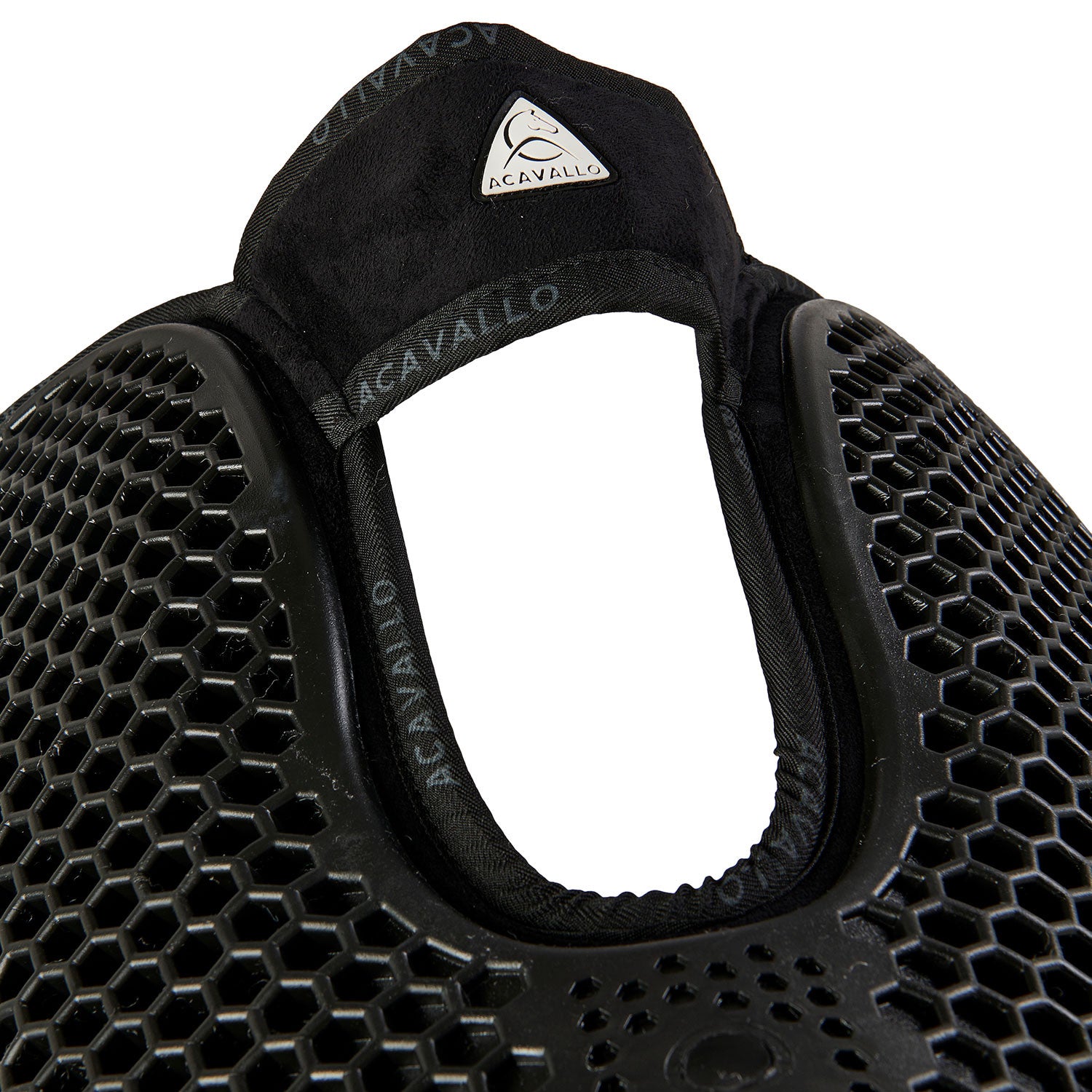 Compensador MF-S WFS con gamuza de oveja posterior, gel hexagonal, alza delantera Acavallo - Negro