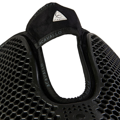 Compensador MF-S WFS con gamuza de oveja posterior, gel hexagonal, alza delantera Acavallo - Negro